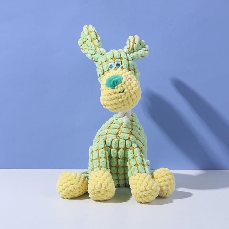 Pet Bite Resistant Teeth Grinding Pet Plush Toy Interactive Dog Toy - color: Green Dog