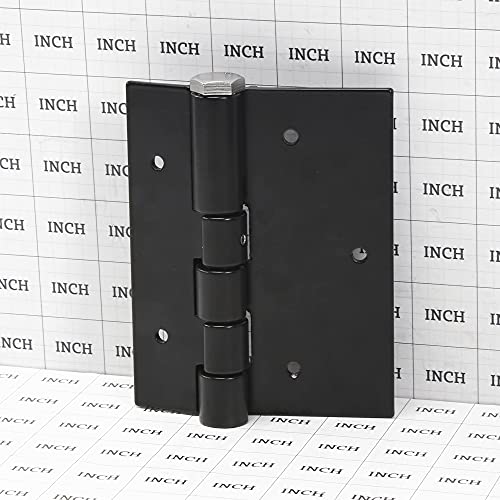 Pair of Aluminum Black Self-Closing Fence Gate Hinges for Aluminum | Vinyl | Iron | Wood Gates (Black)