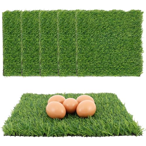 6 Pack Chicken Nesting Box Pads - Nesting Pads for Accessories, 12"x 12" Washable Reusable Chicken Nest Liners for Laying Eggs, Chicken Supplies (Green) - color: Green