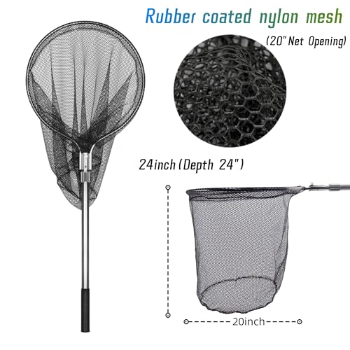 Catch Net - Small Animal Catcher for Chicken, Duck, Goose, Fish, Cat, Bird, Raccoon, Dog and Others (43"-78" Handle with 20" Net Opening)