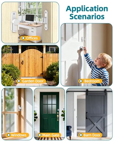 90 Degree Barn Door Lock, Small Sliding Barn Door Latches, Rust-Proof Sliding Gate Latch Lock for Garden, Bathroom, Cabinet, Pet Cage, Window, Shed (White-2PCS) - color: White-2PCS