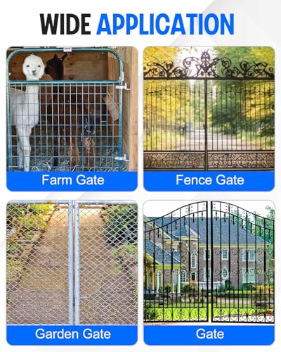 2 Pair Heavy Duty Gate Hinges, 1-3/8'' Wall Mount Gate Hinge, Metal Chain Link Fence Outdoor Hinge (Screws Included) - size: 2 Pair-1-3/8''