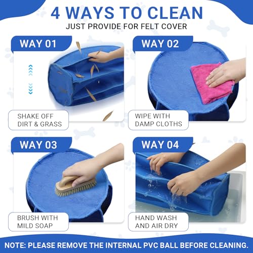 Herding Ball Toy for Dogs 3242432 Ball Set for Australian Shepherd, Interactive Dog Training Toys for Large Breeds Outdoor Play Exercise (Bright Blue,L)