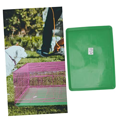 Toyvian Plastic PET Toilet Tray for Rabbits Chickens and Ducks Easy-to-Clean Bedpan for Animal Cages PET Cage Supplies Green
