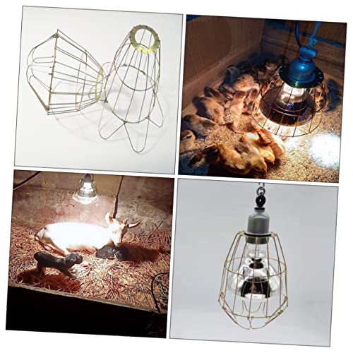 GALPADA 3Pcs Waterproof Heat-Resistant Bulb Cages for Livestock Sturdy Lamp Covers Scald Mesh for Small Animals and Reptiles Heating Light Supply