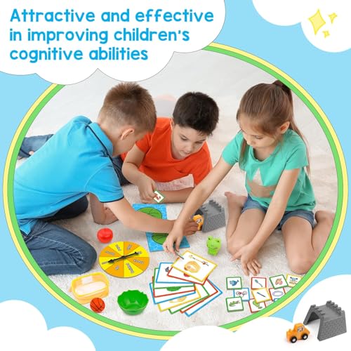 Broytain Positional Word Learning Set, Toddler Board Games, Manipulatives Match Games, Educational Games for Kids Ages 4+, STEM Learning Activities, Fine Motor Skills, Speech Therapy Toys - color: Yellow