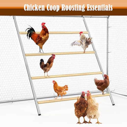 Chicken Roosting Perch,Chicken House ramp, Chicken Ladder, cat Climbing Frame, Bird Training Frame, Chicken Climbing Frame, Chicken Ramp,Chicken Ladder for Coop Henhouse, Chicken Habitat Frame.
