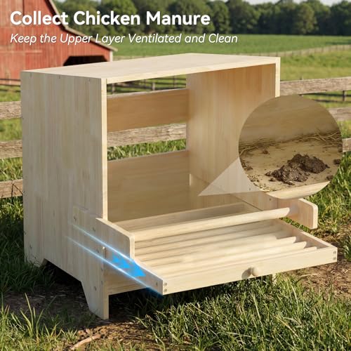 Chicken Laying Boxes 3 Hole Wood Egg Laying Box for Hens Wall Mounted Nesting Boxes for Chickens, Hens, Ducks, Poultry
