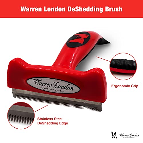 Warren London Deshedding Brush for Large Long Hair Dogs, 4 Inch - size: Long Hair | Large
