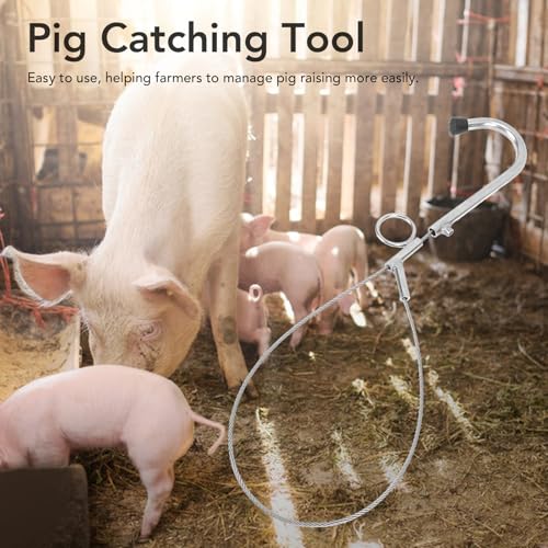 304 Stainless Steel Pig Catcher - Efficient Labor Saving Tool for Pig Control and Management in Farming - Ideal for Farmers and Livestock Handlers
