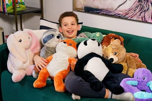 HUGIMALS Harper the Pig 20 Inch 4.5 lb Heavy Cute Sensory Weighted Comfort Plush | Large Unscented Washable Self Care Calming Stuffed Animal for Kids, Teens and Adults - color: Harper the Pig