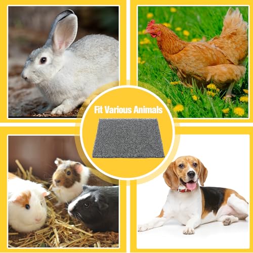 Chunful 12 Pcs Nesting Pads for Chicken Coop, Washable Plastic Nesting Box Liners 12x12 Inch Reusable Nest Box Pads with 6 Pcs Fake Wooden Eggs Chicken Laying Mats Coop Accessories