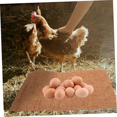 BESPORTBLE 4pcs Reusable Coconut Nesting Pads for Chicken Coop Washable Nest Box Liners Soft and Cozy Egg Laying Mats for Hens Suitable for All Chicken Easy to Clean and Maintain