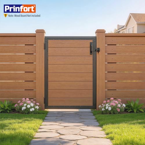 3x4FT (34.8"W X 47.2"H) 201 Stainless Steel Anti Sag Wooden Fence Gate Kit Heavy Duty Garden Gate Frame Hardware Kit Reinforcement (Left/Right Free-Installation) - size: W3xH4 FT