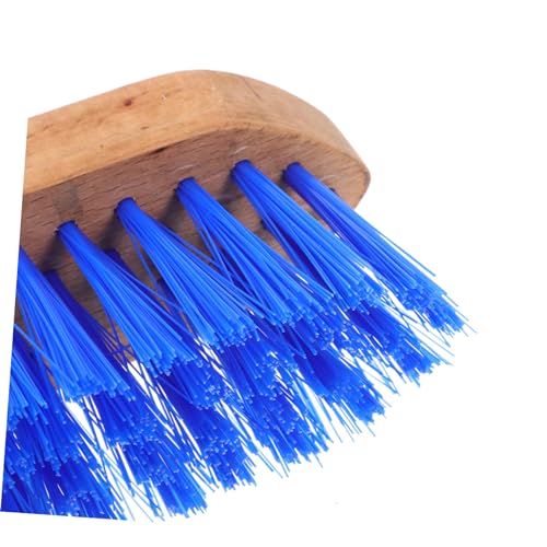 Mipcase Horse Grooming Brush with Stiff Bristles for Hair Cleaning Ergonomic Non Slip Handle Stable Wood Material Suitable Cattle and Donkeys Blue