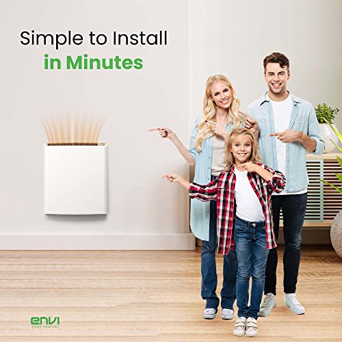 Envi 220 Volt Hardwired Electric Panel Wall Heater for Home, Energy Efficient, Child Safe, Quiet, Great for Bedrooms, Bathrooms, Office, Kitchen, Garage, Tip-Over Protection, Comfort-Level Thermostat - size: Envi 220 Volt