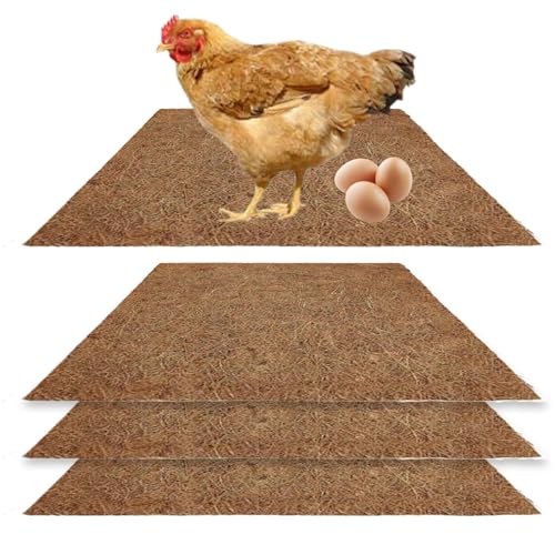 Nesting Mats for Chickens - Hen Liner, Poultry Bedding | 4X Washable Nest Pad Reusable nastbox Mat, Soft Coop surfece Winter Brooder Farm Habitat Cage Layer Backyard Livestock Indoor Outdoor Use - color: 25*25cm