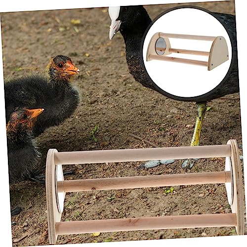 VANZACK 2pcs Wooden Chick Perch Roosting Bar for Chickens Chick Training Stand for Coop and Brooder Comfortable Resting and Playing for Poultry