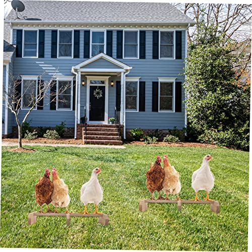 FRCOLOR 2pcs Wooden Chicken Perch Stand for Roosting Pet Supplies for Hens and Birds Promotes Comfort Leg Exercise and Relaxation Coop