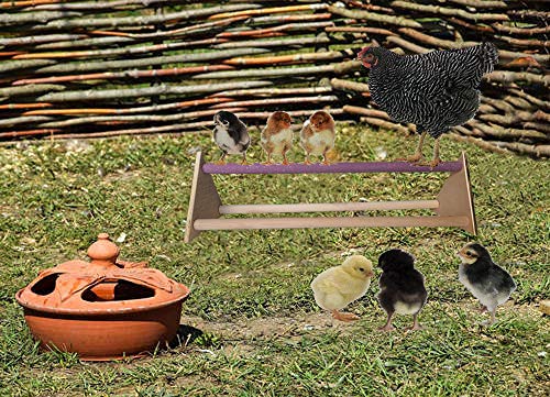 Chicken Perch Chick Wood Stand for Hens Handmade Chicken Swing Bird Perch Stand Toy for Large Bird Parrot Hens Macaw