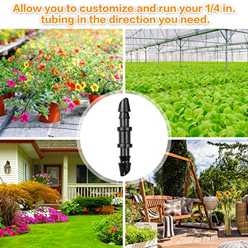 Gardrip Drip Irrigation Coupling Fittings:120 Pieces Barbed Coupler Irrigation Parts with Sharp End Fits for 1/4 Inch Irrigation Tubing Drip Line Connectors for Garden Lawn Irrigation System - color: Coupling-120P