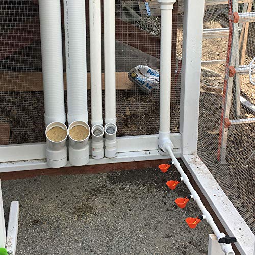 Chicken Waterer PVC Tee Fittings 3/4 Inch (12-Pack) for Threaded Poultry Waterer Cups/Nipples/Feeders, Suitable for Chicks, Duck, Goose, Turkey - Fits 3/4" Sch. 40 PVC Pipes