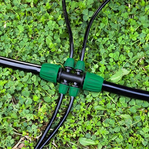 10 Pcs 1/2 to 1/4 inch Garden Hose Tubing Irrigation Fittings,6-Way Anti-Leak 1/2'' to 1/4'' Locked Barbed Drip Irrigation Tee Connectors (1/2"IDx0.6-0.63"OD) 1/2'' to 1/4'' Irrigation Tubing Fitting - size: 10 PCS 1/2" to 1/4" 6-Way Connectors