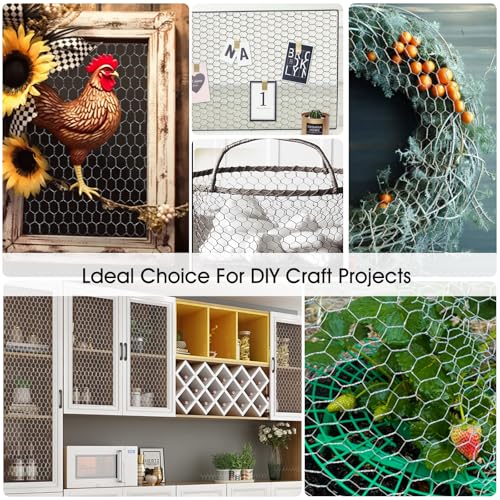 Chicken Wire Fencing, 24 Rifny 16.5 Inch x 40 Feet Chicken Wire Mesh Roll for Garden Plants, 1 Inch Mesh Hexagonal Galvanized Metal Poultry Wire Netting for Chicken Coop Rabbit Dogs Barrier - size: 16.5 x 480 Inches-1 Inch Mesh
