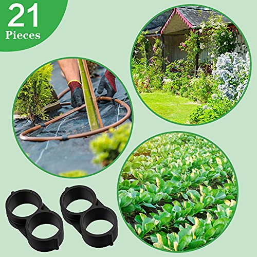 21-Pack Drip Irrigation Universal End Cap Plugs Fitting, Figure 8 End Closure for 1/2" Drip Tubing - size: 21P-End Plug