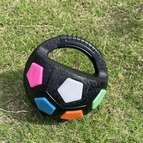 Tough Durable Ball Toy for Aggressive Chewers Ball in Bottle Strong Rubber Football Dog Chew Fetch Toy for Medium Large Breeds - color: Clear