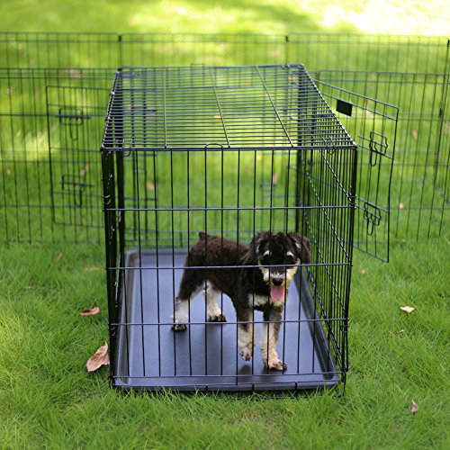 Peekaboo Dog Playpen 24 Inch, 8 Panel Foldable Pet Fence, Black | Sturdy Metal Pet Fence,Quick Folding Setup,Indoor and Outdoor Use,Climate Pledge Friendly Choice - style: Only playpen