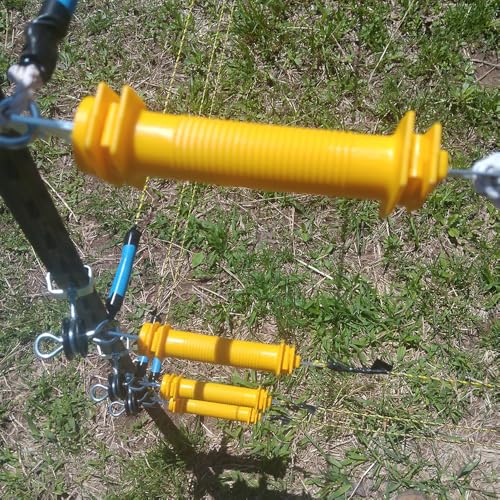 QMARK Electric Fence Gate, Electric Fence Handles, Insulated Plastic Handle, Rubber Gate Handle 6 Pack- Yellow