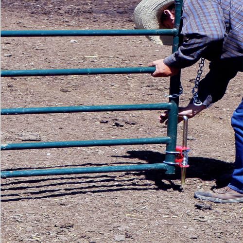 Farm Cattle Fence Gate Anchor Cane Bolt 17in Cane Bolt Drop Stop Rod Heavy Metal Lock Latch for Tube Gate
