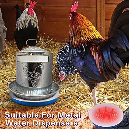 Heated Chicken Waterer Poultry Water Heater Warmer Base Heated 110v Chicken Water Heater Electric for Winter Deicer Poultry Founts Coop Accessories with 59 Inch Cord(Small, 32W) - size: Small, 32W