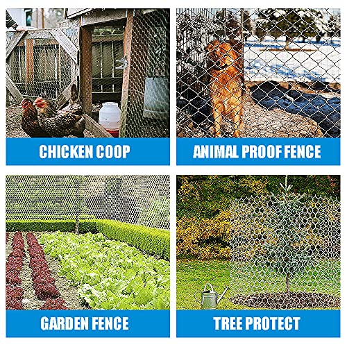 Fencer Wire 20 Gauge Galvanized Poultry Hex Netting with 2 inch Mesh - size: 4 ft. x 50 ft.