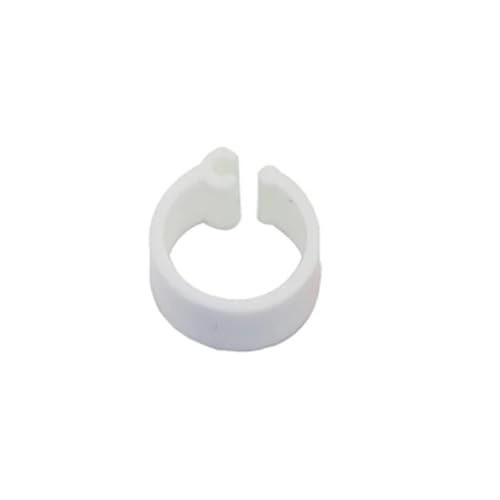 600Pcs 10 Colors Birds Feet Rings Inner Diameter 8mm Width 7mm Plastic Clip Ring Pigeon Quail Foot Farm Animal(White) - color: WHITE