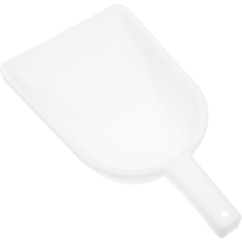 Plastic Poultry Feed Shovel Large Capacity Versatile White Pp Shovel Tool for Feeding and Farming Livestock with Sturdy Handle for Easy Scoop and Farm Use