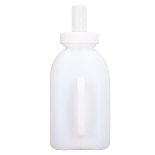 Calf Feeding Bottle 1L Capacity Thick Durable Easy Cleaning Calf Milk Feeder with Detachable Pacifier for Calves and Lambs Farm Use Plastic Silicone 2 Pack