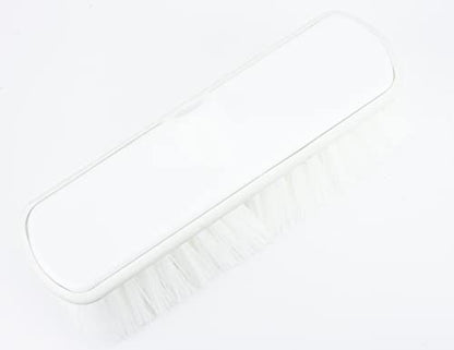 SPARTA Flo-Thru Heavy-Duty Deck Scrub Brush Nylon Bristled, Boat and Floor Scrub Broom with Protective Bumper for Floors and Large Equipment, Plastic, 9.5 Inches, White - color: White