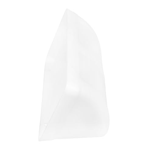 Abaodam 2pcs Hanging Chicken Feeder Trough White Livestock Feeding Bucket for Geese and Poultry with Removable Parts and Space-Saving Design Includes Screws and Buckles - color: White