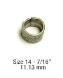 Customized Stamped Duck Leg Bands, Pack of 50 (Multiple Aluminum Colors to Choose From)