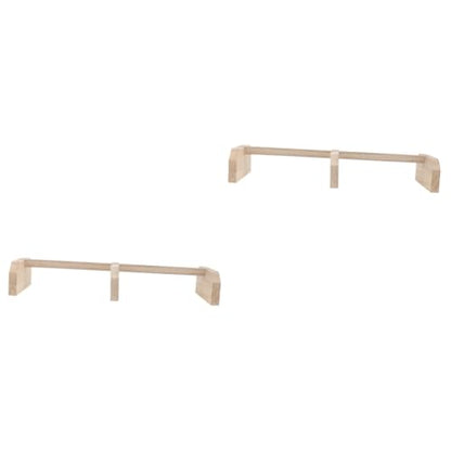 FRCOLOR 2pcs Wooden Chicken Perch Stand for Hens Natural Roosting Bar for Coop Use Promotes Foot Exercise and Beak Trimming Safe Chewing Toy for Chickens and Pet Birds