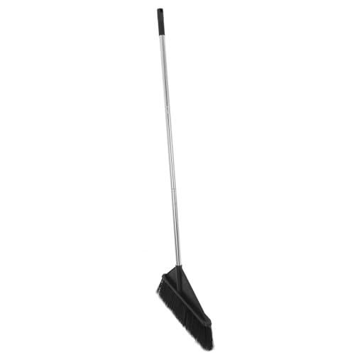 Long Handle Stiff Bristle Broom Heavy Duty Scrub Broom with Sturdy Black Bristles Large Sweeper for Garage Garden Patio and Warehouse Use Style