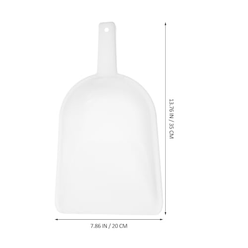 Plastic Poultry Feed Shovel Large Capacity Versatile White Pp Shovel Tool for Feeding and Farming Livestock with Sturdy Handle for Easy Scoop and Farm Use