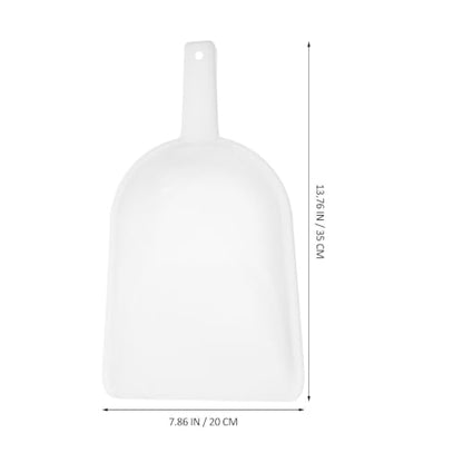 Plastic Poultry Feed Shovel Large Capacity Versatile White Pp Shovel Tool for Feeding and Farming Livestock with Sturdy Handle for Easy Scoop and Farm Use