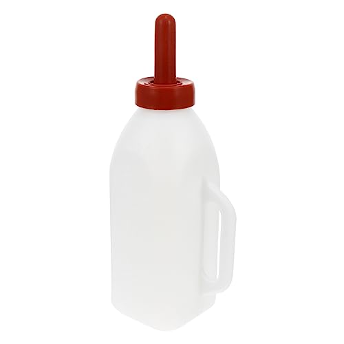 2L Calf Nursing Bottle Replaceable Rubber Nipple Sturdy Thick Plastic Feeding Bottle for Young Livestock and Poultry