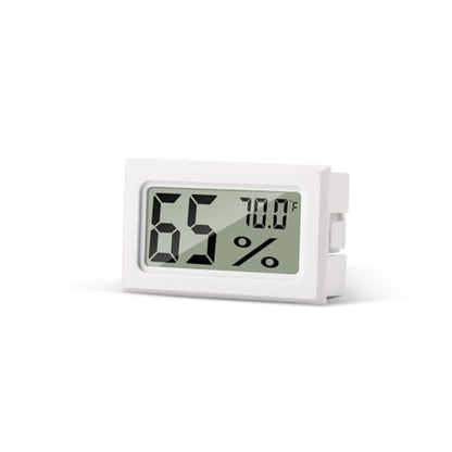 Atogou Mini Hygrometer Indoor Humidity Meter, Digital Humidity Gauge Indoor Thermometer (℉) for Home, Office, Reptile, Car, Greenhouse, Lab, Terrarium, Cellar, Humidors A02 White