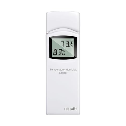 Ecowitt WN32(WH32) Wireless Outdoor Temperature and Humidity Sensor, Thermometer and Hygrometer Gauge with LCD Display, Default Degree Fahrenheit, Remote App Monitoring