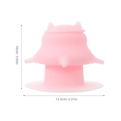Pet Feeder Bowl with Nursing Nipple - Silicone Kitten Milk Feeder for Puppies and Small Animals - Puppy Milk Feeding Station for Animal Lovers - Pink - color: Pink