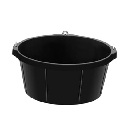 Rubber Feed Pan Rubber Tub Utility Multipurpose, 25L 6.5 Gallon, Livestock Feeder Dust Bath Container for Outdoor
